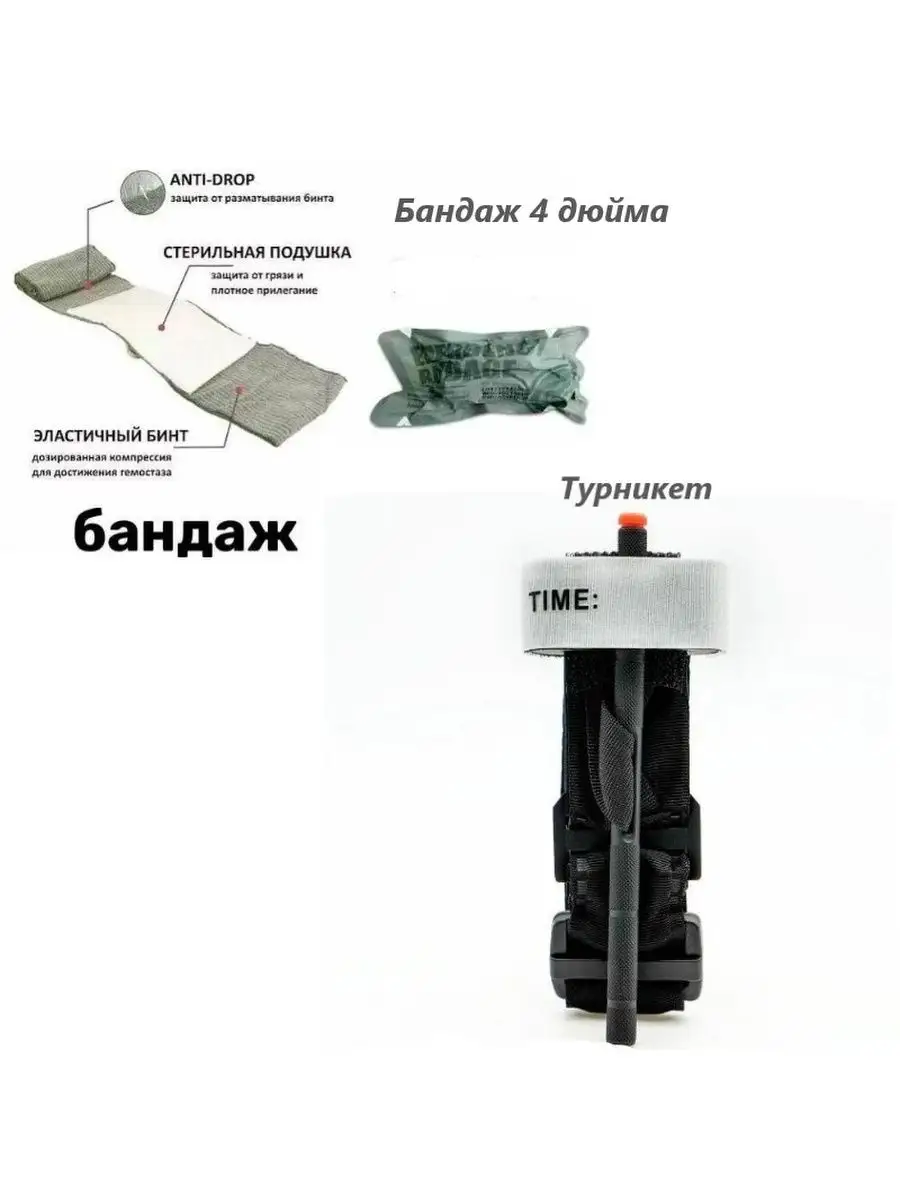 Набор первой медицинской помощи Rhino Rescue First Aid Kit (10 предметов), фото 5