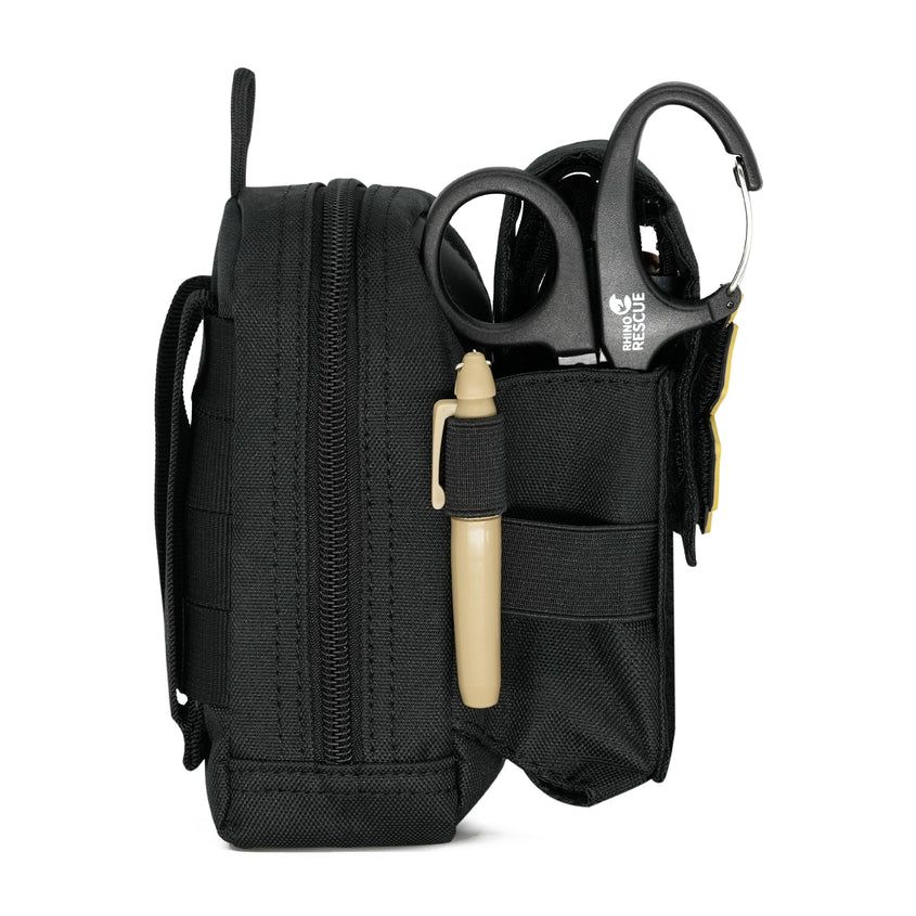 Тактическая аптечка первой помощи RHINO Rescue Tactical Bag Outdoor Molle Military (чёрная), фото 7