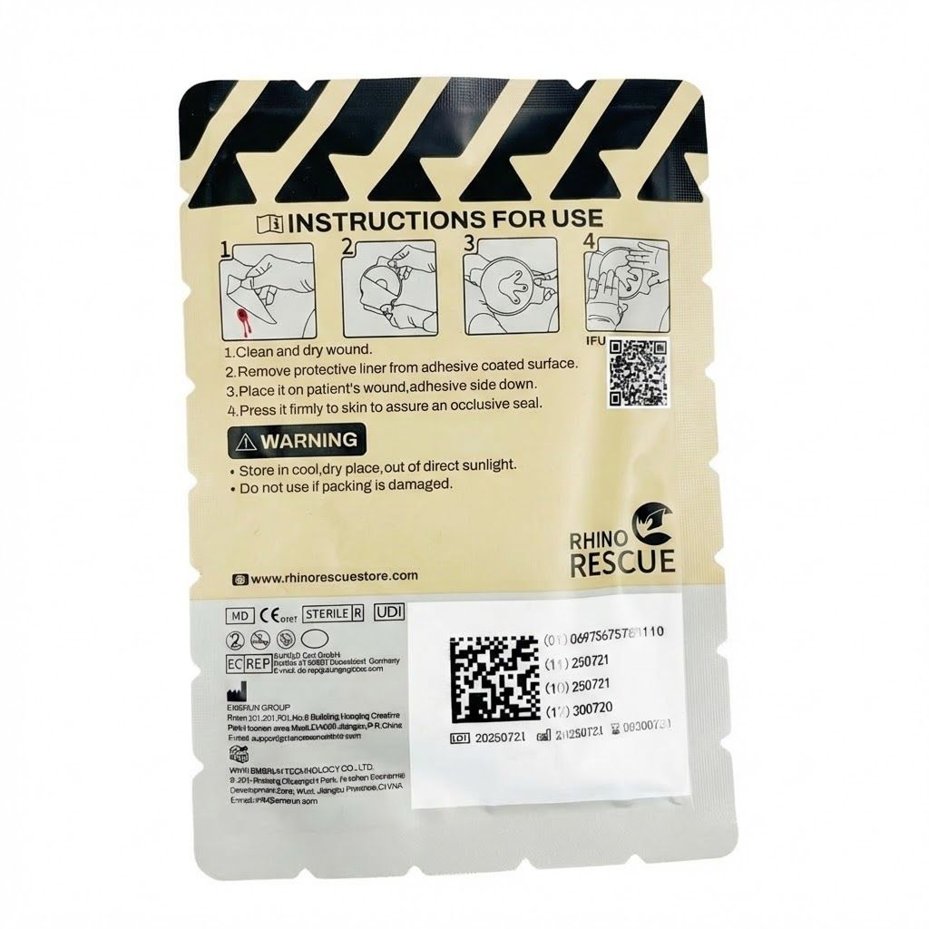 Окклюзионный пластырь вентилируемый RHINO Rescue CR-CS02, фото 3