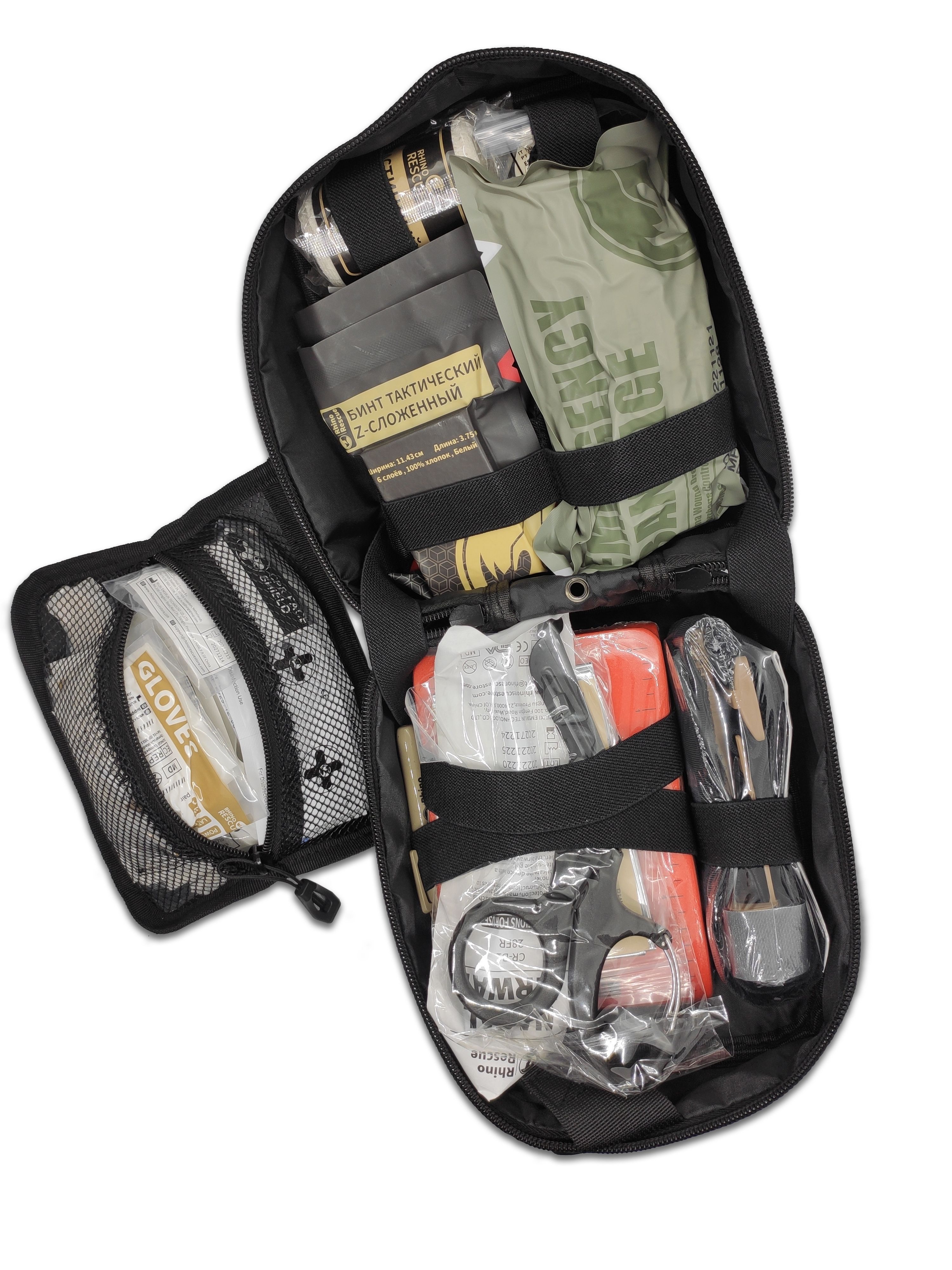 Аптечка тактическая Рино Rhino Rescue IFAK SE PRO (большая) Черная, фото 6