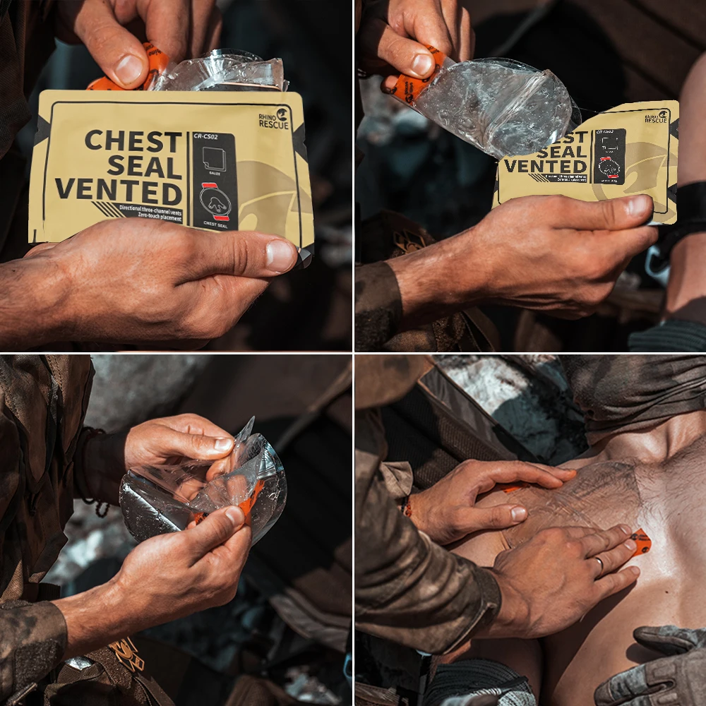 Окклюзионный пластырь невентилируемый RHINO Rescue CR-CS03, фото 7