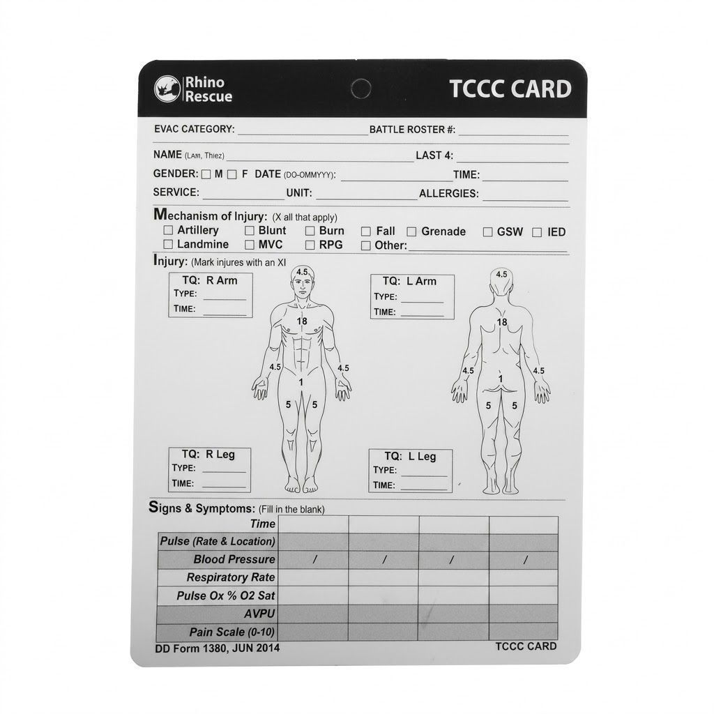 Карточка пострадавшего (Rhino Rescue) TCCC Card BCKZ0071, фото 2