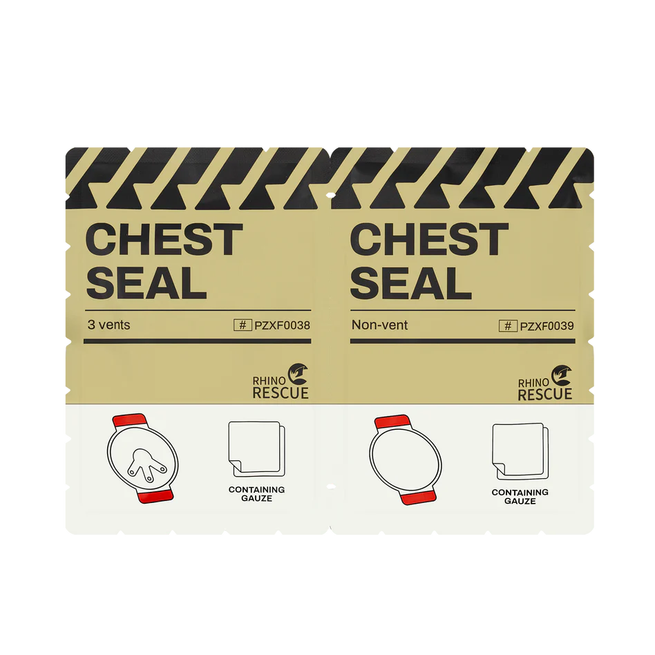 Комплект окклюзионных пластырей Rhino Rescue Chest Seal Twin Pack PZXF0045, фото 2