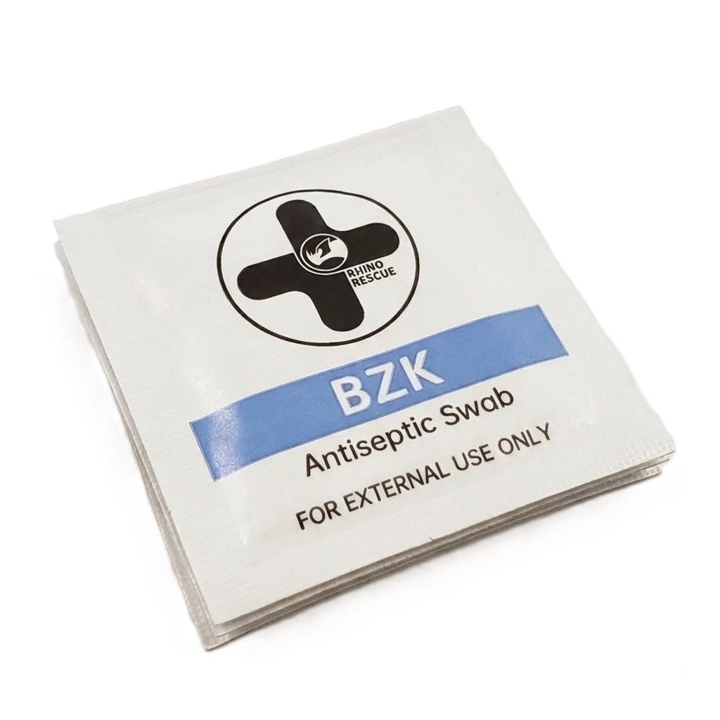 Салфетка антисептическая RHINO Rescue BZK Antiseptic Swab, фото 6